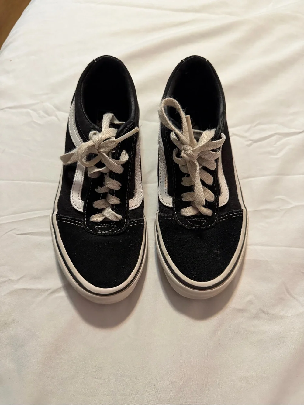 Vans Black and White Classic Kids Skate Sneakers